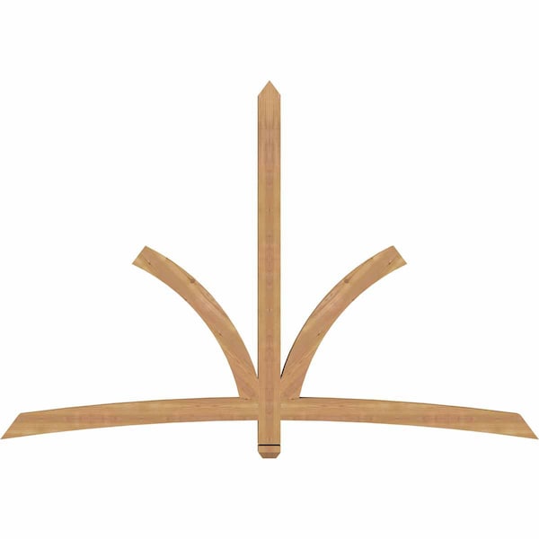 Ekena Millwork Davenport Timber Gable Bracket, Western Red Cedar, 84"W x 56"H x 3 1/2"D x 3 1/2"F, 16/12 Pitch GBW084X56X0404DAV00SWR - main